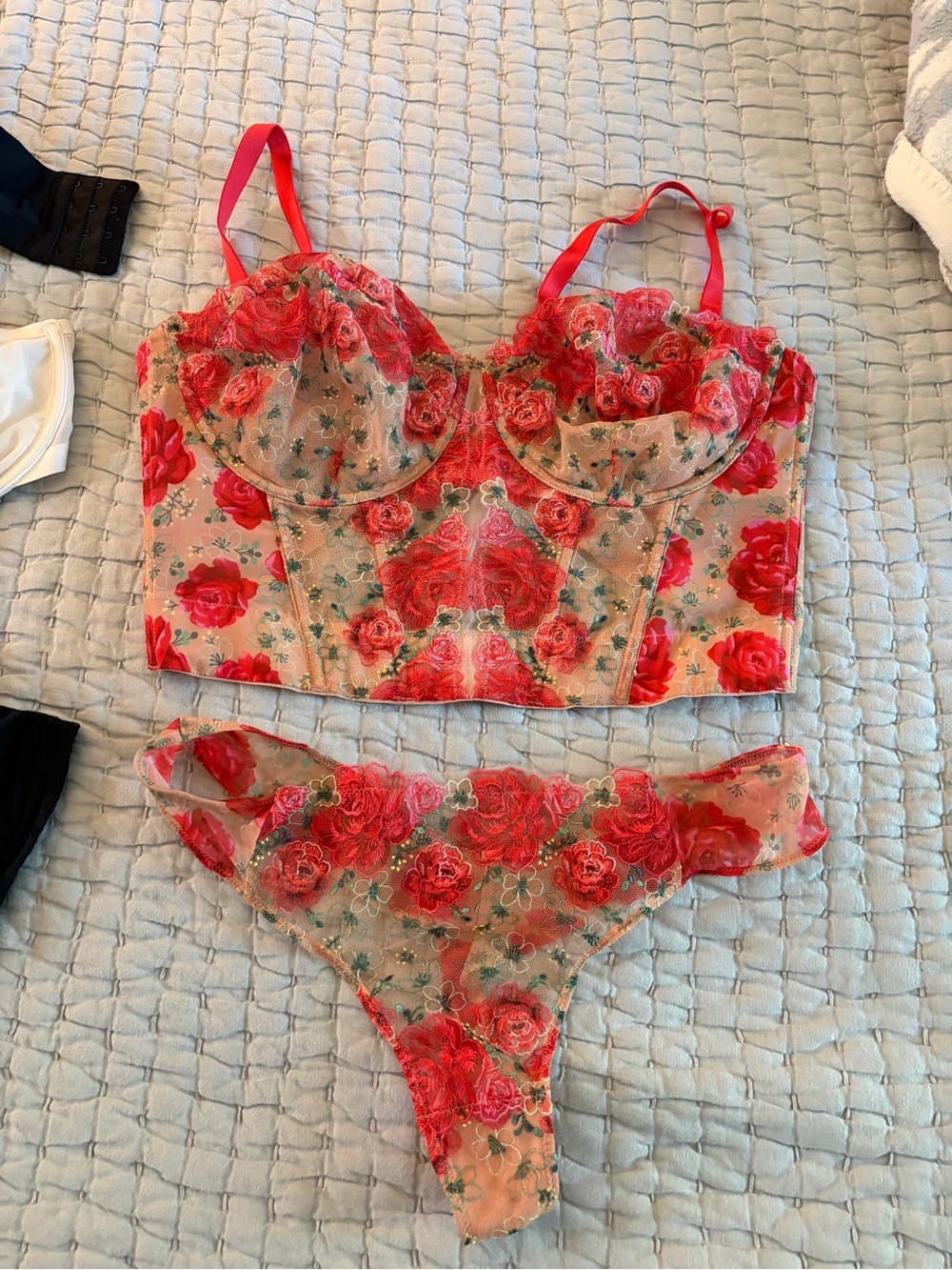 38DD Lace Bustier & Thong Set- BRA BUNDLE
